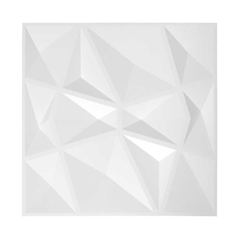Golden Cart 3D Wall Panels I 3D Wall Tiles for Home Décor Office I Embossed and Paintable I Diamond Design I Panel Size 20" X 20" I Pack of 8 Panels I Wall Covering Area 22.04 Sq.Ft. (PVC) (B0DF1PP22F) Amazon Price History, Amazon Price Tracker
