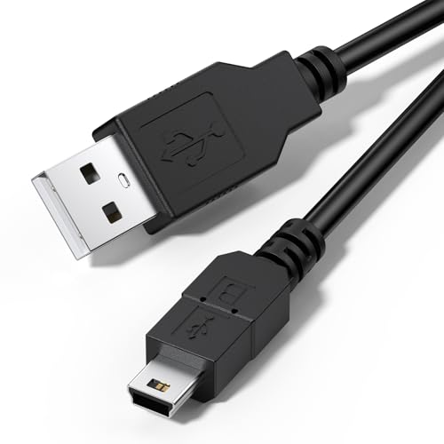 Amzpas Câble Mini USB 2.0 Cable Type A vers Mini-B Charge et Sync Compatible avec Manette PS3 Calculatrice TI 83 Canon EOS 700D Nikon D3100 Appareil Photo...