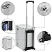 vidaXL Silver Aluminum Pilot Trolley Case - Lockable 18.5
