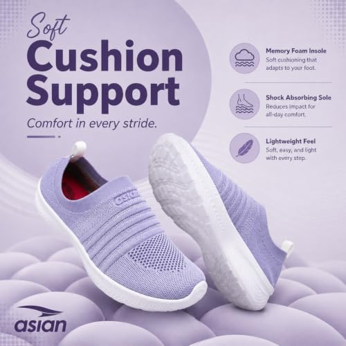 Image of ASIAN Breeze-05 Women's Walking Shoes | Stylish, Lightweight, Breathable Slip-Ons with Cushioned Comfort | Ideal Travel