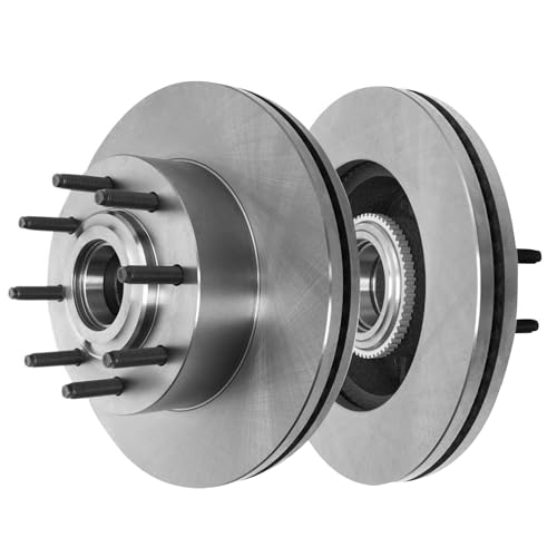 Image of Detroit Axle - Brake Kit for 2012-2022 Ford F-250 Super Duty 2013-2022 | Ford F-350 Super Duty Disc Brake Rotors Ceramic Brake Pads Replacement 14.29 inch inch Front and Rear Rotor
