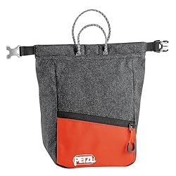 Petzl - Bolsa SAKAB - Unisex, Gris, Talla Única: Bolsa para magnesio para colocar en el suelo para practicar bloque. Gran abertura y volumen para acceder fácilmente al magnesio con las dos manos. Asas para transportarla y engancharla a la altura de las manos. Cierre magnético rápido. Cierre complet...