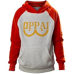 Daiendi One Punch-Man Cosplay Saitama Suéter Sudadera con capucha, Blanco y rojo., L