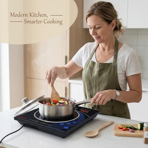 Image of iBELL Castor DIVA 014Y 2200W Induction Cooktop, Portable Electric Induction Cooker, Full Touch Control, 8 Cooking Modes, Fast Heating, Temperature Control, 2-Year Warranty
