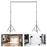 Hintergrund Ständer 2 x 3m Verstellbarer Hintergrund Hintergrundständer Foto Hintergrund Ständer Backdrop Stand für Fotostudio, Produkt Fotografie, Video, Porträt