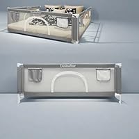 DEALNASTAR Bed Rail for Toddlers and Kids, 38\" Adjustable Safety Bed Guard with 28 Height Gears,Universal Bedside Rail Fit Twin/Full/Queen/King/Cal King Mattresses\u200B