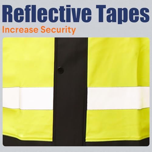 Image of Rizzon Rain Suits for Men Women Waterproof Heavy Duty Rain Gear Hi-Vis Rain Jacket & Pants for Fishing, Camping