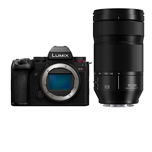 Image of Panasonic LUMIX S5II Mirrorless Camera (DC-S5M2BODY) with LUMIX S Series 70-300mm Lens (S-R70300)