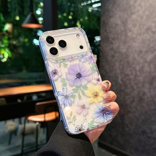 Coque iPhone 17 fleurs bleues antichoc évitez les bris d'écran avec style