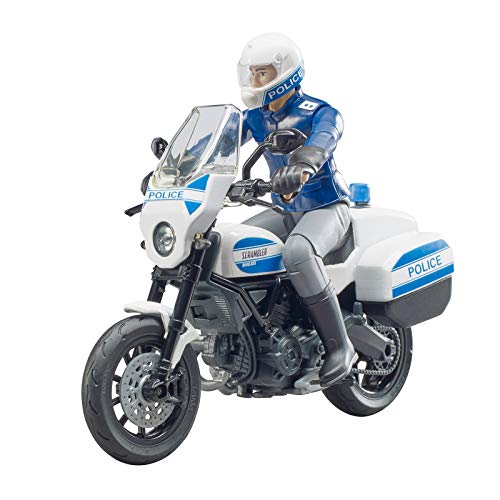 Bruder 62731 Bworld Scrambler Ducati Police Motorbike W Policeman #TOP3