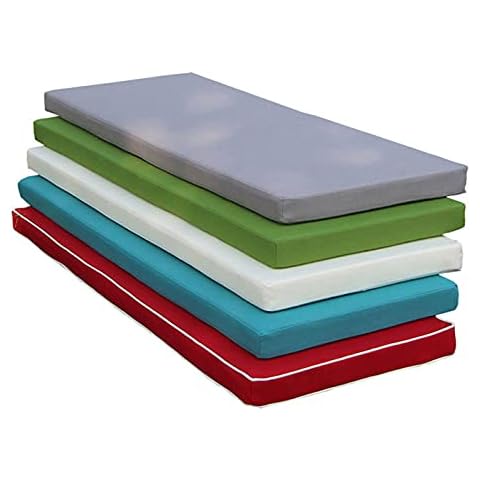 Garden Bench Cushion Pad Non-Slip With Zipper 2-4 Seater 5cm Thick Rectangle Bench Seat Soft Pad for Garden Outdoor indoor Swing Patio Furniture (No Chair) Cover