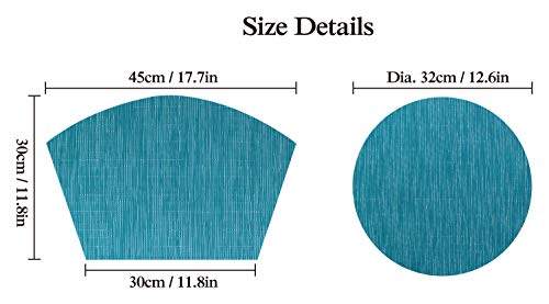 Tapetes redondos de PVC em formato de cunha para mesa redonda decorativa jogo de mesa para mesa de j