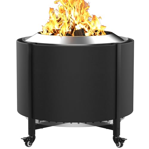 Riian Fire Pit Surround Tabletop for Solo Stove Bonfire Wood Burning Fire Pit Surround Table for Outdoor Small Patio FirePit Accessories for Solo Stove Bonfire Protect Cats Dogs (Stove NOT Included)