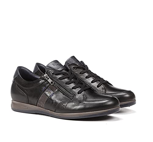 Fluchos Para Hombre. F1280 Zapatos De Piel Daniel F1280 Habana Negro (40), Plano, 1 A 3Cm, Cordones, Casual - 3
