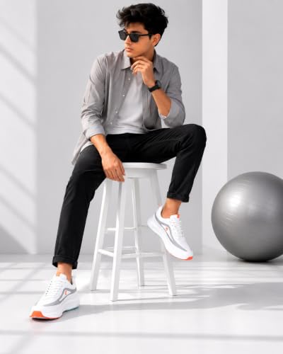 Image of Centrino Casual Sneakers for Men | Shoes for Man Stylish | Lightweight Lace-Up Canvas Shoes with Cushioned Insole | Breathable Comfortable Walking Shoes | Anti-Skid Sole | Mens Shoes for Office Outings (6832)