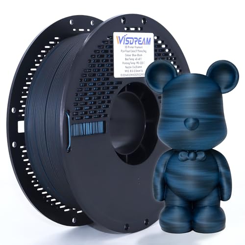 Image of PLA Float Color 3D Printer Filament, Dual-Color Flow Effect Across Smooth Surfaces,1.75mm,1kg(2.2 lbs) Best Suited for Large, Smooth-Surface Models (Blue-Black