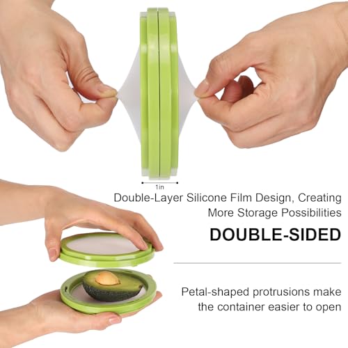Image of Winb Avocado Saver & Onion Storage Set of 4 Reusable Fruit and Veggie Savers - Ideal for Avocados, Tomatoes, Apples, Garlic, Onions, and More