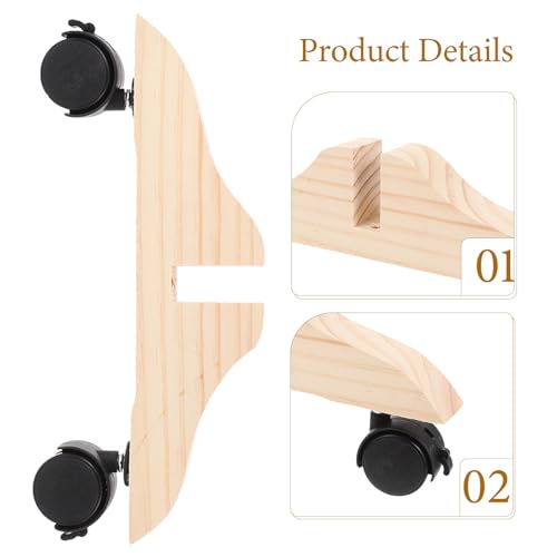 Soporte Base Móvil Flexible y Resistente con Ruedas para Separador de Ambientes de Madera 4
