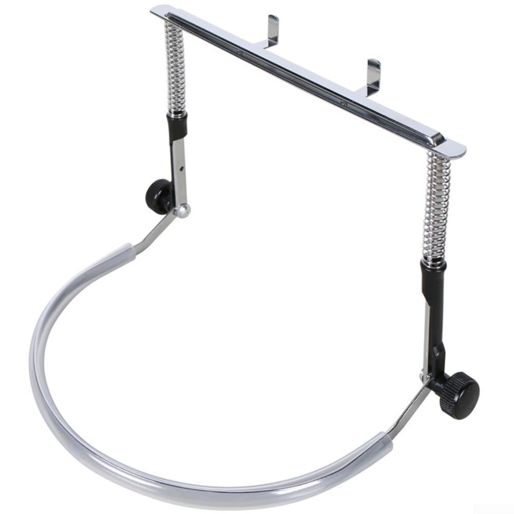 Supporto professionale per armonica regolabile, antigraffio, regolabile, supporto per il collo, per tenere le mani libere (argento)