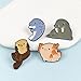 8 Pcs Cute Brooch Pins Enamel Pins for Backpacks Clothing Jackets Hats Oceanic Nature Kawaii Whale Seahorse Decoration Gifts for Girls Women