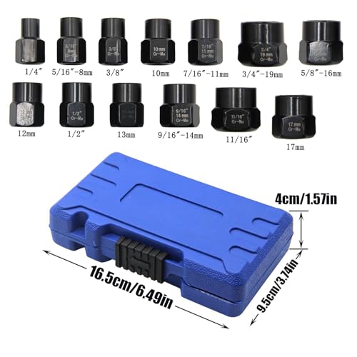 Kit extracteur de vis boulons striés outils mécanique auto 13 pièces