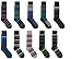 12 Pairs Pack Men's Multi Stripes Fancy Design Dress Socks 10-13 #Md1005s