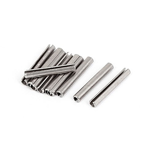 Aexit M2x16mm 304 Clamps Stainless Steel Split Spring Roll Dowel Pins Strap Clamps Fasteners 10Pcs