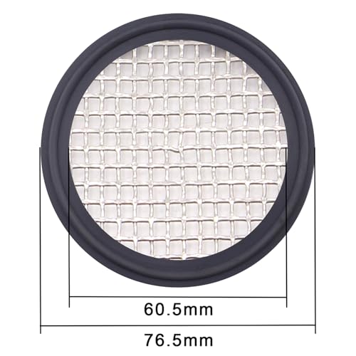 Image of DERNORD 2.5 inch FKM Sanitary Gasket w /Stainless Screen - Tri Clamp Clover (10 Mesh)