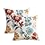 YIcabinet Pack of 2 Throw Pillow Covers,Embroidered Flower Pillow Case Soft Square Decorative Pillowcases for Home Sofa Couch 18x18 Inch
