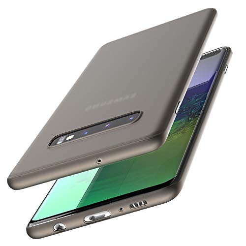 TOZO for Samsung Galaxy S10 Plus Case 6.4 Inch (2019) Hard Cover 0.35mm World's Thinnest Protect Bumper for Samsung Galaxy S10+ Semi-Transparent Lightweight Matte Finish Black