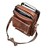 STILORD 'Silvio' Sacoche Homme Bandouliere Cuir - Petit Sac Messenger Petit pour Tablette 10,1 Pouces - Sac Bandoulière Cuir Véritable Compact et élégant pour Hommes, Couleur:Cognac Marron #3