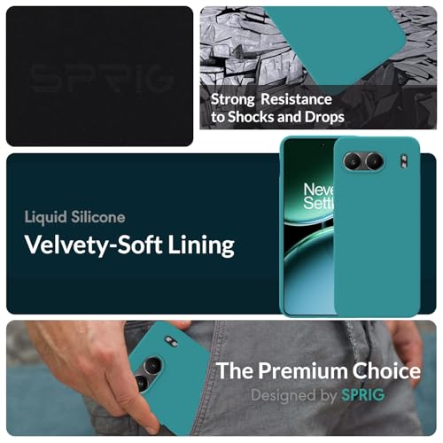 Image of SPRIG Compatible with OnePlus Nord 4 Premium SilkTone Back Cover Drop Tested Shock Proof Mobile Case for Men, Women, Boys and Girls with Camera Protection (Ocean Blue)