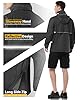 Outdoor Ventures Rain Jacket for Men Waterproof Pullover Lightweight Hooded Windbreaker Outdoor Raincoat Packaway Breathable Windproof Shell Jacket for Travelling, Camping, Running, Hiking Black 3XL #4