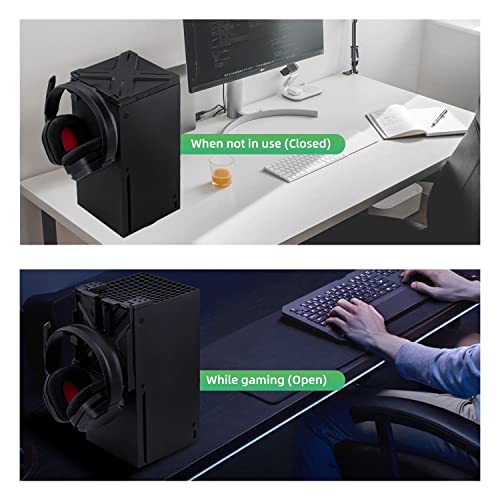 Wigearss Osłona przeciwpyłowa do Xbox Series X z uchwytem na słuchawki