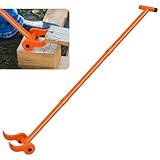 AugFir 110 Degree Pallet Buster, 48' Carbon Steel Deck Board Removal Tool, Powerful Pry Bar for Deck, Pallet, Hardwood Board Demolition Without Wrist Strain