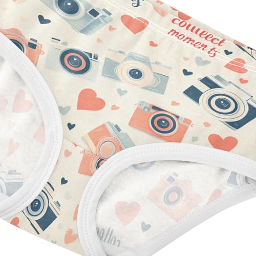 Girls Underwear Soft Cotton Camera Kids Panties in Sizes 2/3t, 4t, 5t, 6 and 84