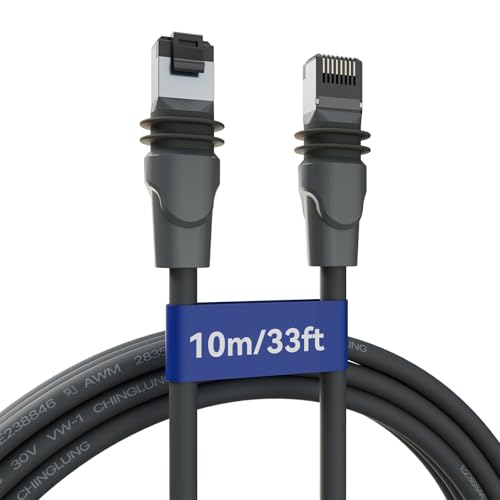 FIUTY Starlink Gen 3 Cable 33FT, 26AWG Starlink Ethernet Cable Extension Replacement for Starlink Standard V3 Rectangular Satellite Systems, Double Layer Waterproof Durable Outdoor Accessories (33FT)