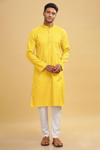 Image of BE ACTIVE Cotton Kurta for Men | Traditional and Refined Design | Indian Kurta | Full Sleeve Kurta