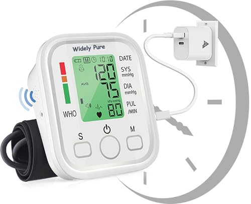 Image of Widely Pure Fully Automatic Digital Blood Pressure Monitor With Intellisense Technology With 4 Battries and USB Type C Cable Powered For Most Accurate Measurement