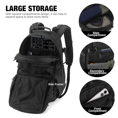 Mardingtop Small Hiking Backpack for Men 20L Military Tactical Molle Rucksack Daypack for Hiking,Travel,Camping - Image 5