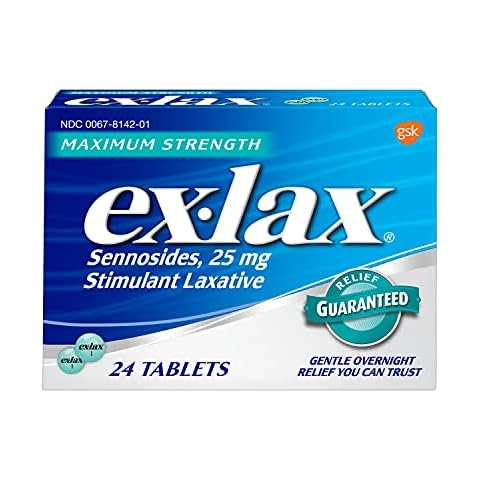 Ex-Lax Maximum Strength Stimulant Laxative 24 ct (Pack of 6) Cover