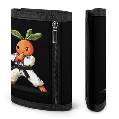 Karate Carrot Trifold Wallet Slim Credit Card Holder Minimalist Front Pocket Money Clip for Women Men3