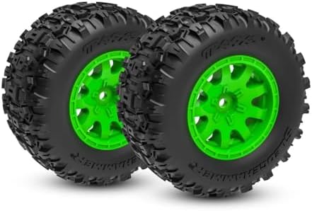 Traxxas 10770-GRN - Mini Maxx Sledgehammer Pre-Glued Rear Tires (...