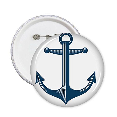 Broches rondes ancre d'Amirauté bleu armée pour customiser un vêtement triste