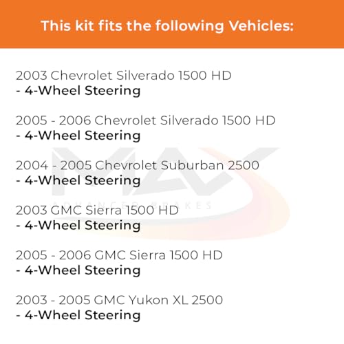Image of Max Advanced Brakes Rear Brake Kit Compatible With 2003-2006 Chevy Silverado Suburban Compatible With GMC Sierra Yukon Replacement Premium OE Disc Brake Rotors and Ceramic Brake Pads