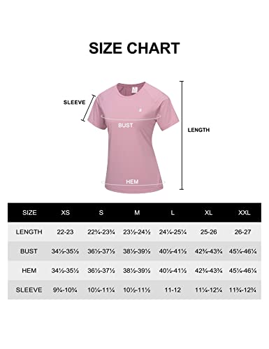 Little Donkey Andy Women's Short Sleeve Quick Dry T-Shirt, Crew Neck Athletic Shirts For Golf Running, Breathable Upf 50 (Rose Pruple S) #TOP7