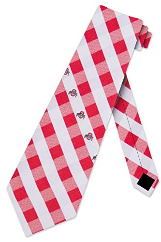 Ohio State Check Poly Necktie by Eagles Wings