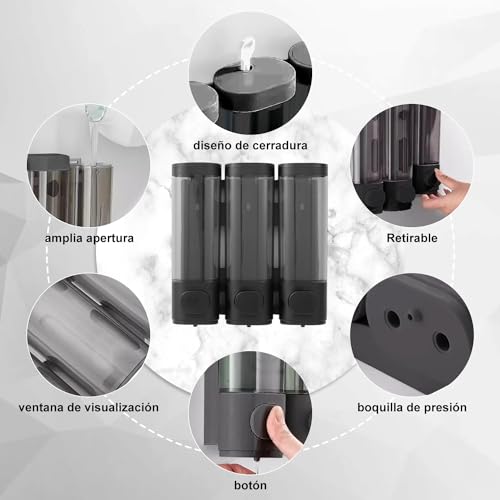 La Mejor Selección de Dispensadores de ducha Top 10. 12 Dispensadores de ducha marca AMZYYDS (3)