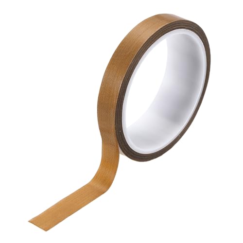 Image of PATIKIL High Temperature PTFE Tape 9 /16 Inch x 33 Feet, PTFE Coated Fiberglass Adhesive Tape for Vacuum Sealer Machines Hand-Impulse Sealers Insulation, Brown