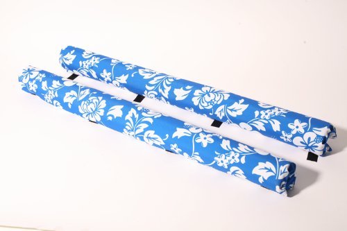 36" Roof Rack Pads Blue Floral - Non Logo (Made in U.S.A.) AERO Pads